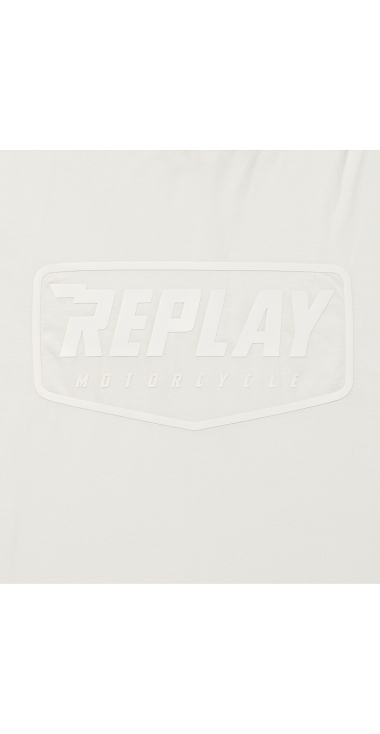 REPLAY MOTORCYCLE ガーメントダイ ロゴプリントTシャツ 詳細画像